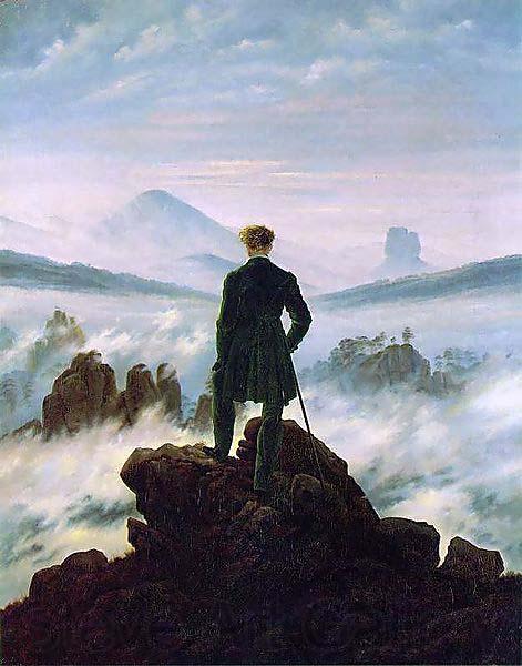 Caspar David Friedrich The wanderer above the sea of fog Spain oil painting art